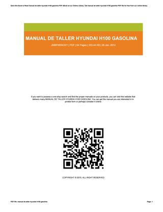 Hyundai h100 workshop manual free download